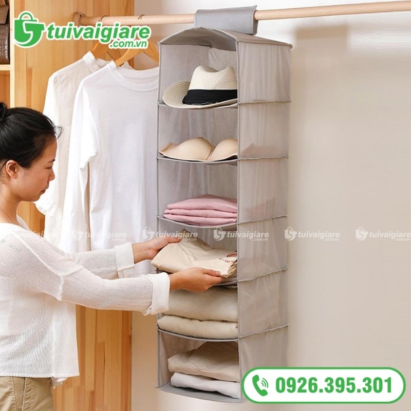 túi vải treo quần áo tiện lợi