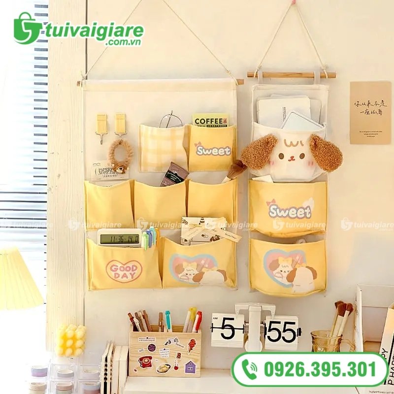 túi vải đựng đồ đa năng bàn học