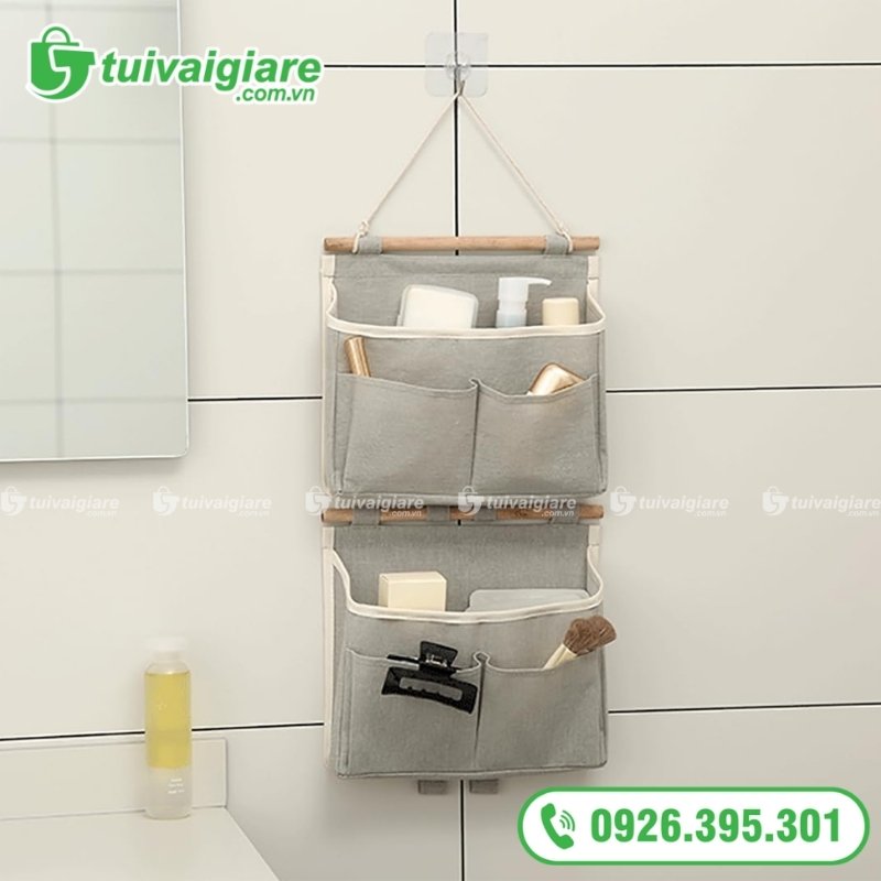 túi vải đựng đồ treo tường phòng tắm