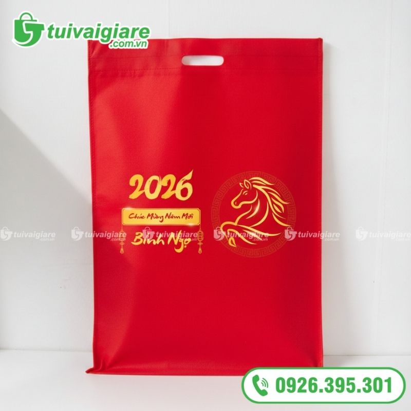 túi vải đựng quà tết đục lỗ hột xoài