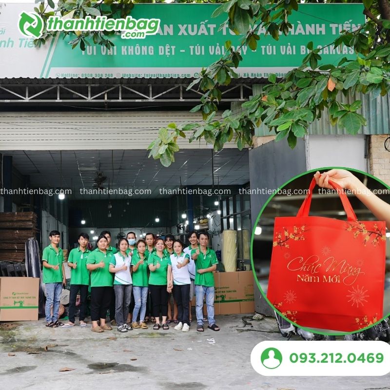 xưởng may túi vải đựng quà tết