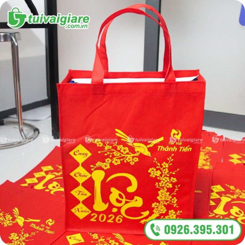 túi vải đựng quà tết in lụa
