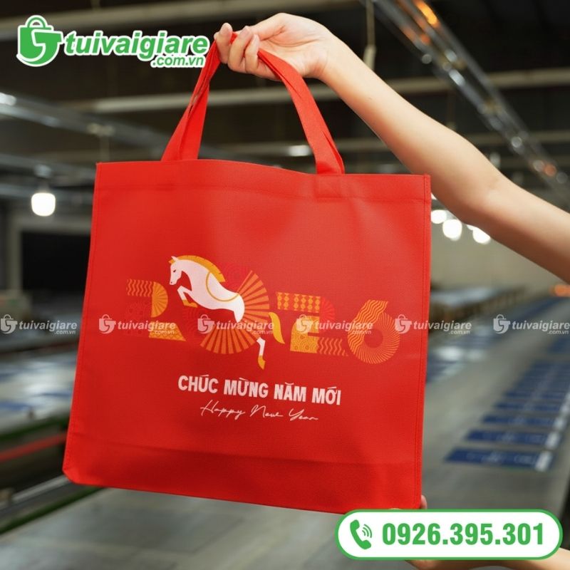 túi vải quà tết quai xách