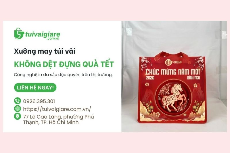 Dịch vụ may túi vải đựng quà tết