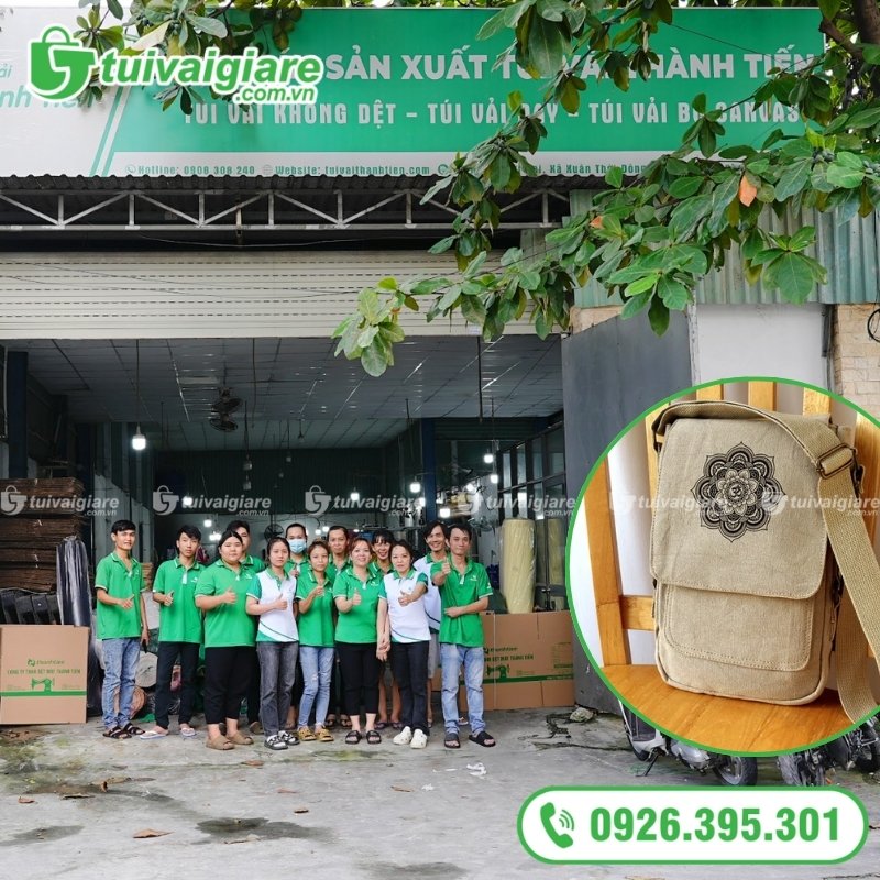 xưởng may túi đựng điện thoại bằng vải