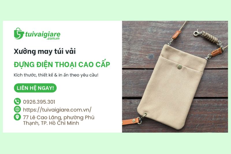 dịch vụ may túi đựng điện thoại bằng vải