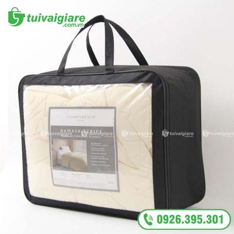 túi vải đựng chăn ga phối PVC