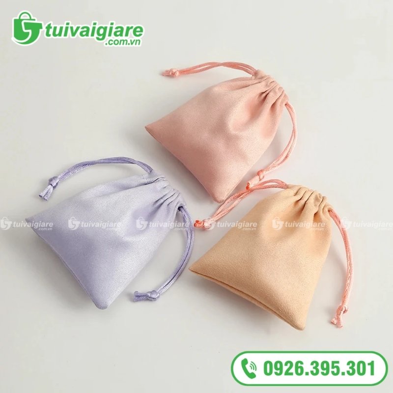 kích thước túi vải dây rút mini