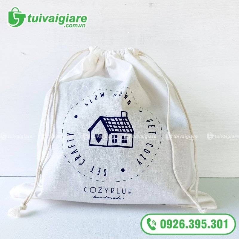 túi vải dây rút đựng quà handmade