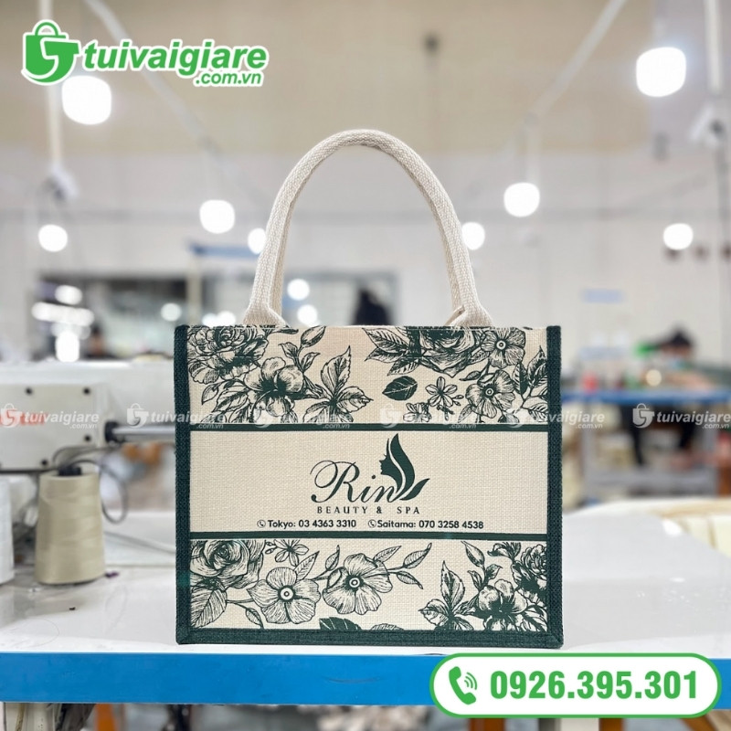 túi vải đay quà tặng spa RIN