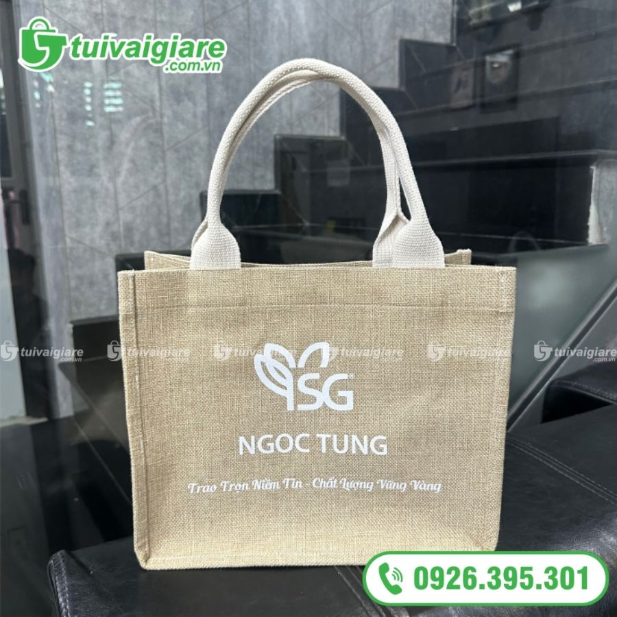 túi vải đay thêu logo