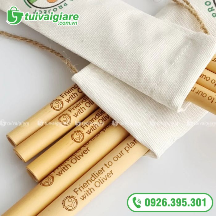 túi vải đựng ống hút Túi Vải Giá rẻ