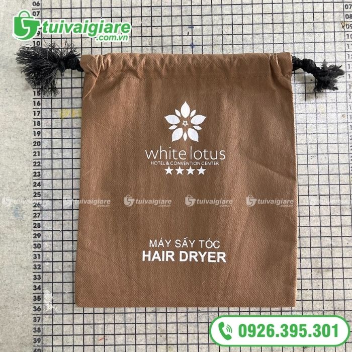 mẫu túi vải không dệt có dây rút 7