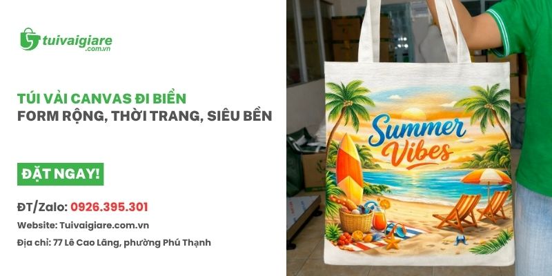 địa chỉ mua túi vải canvas đi biển