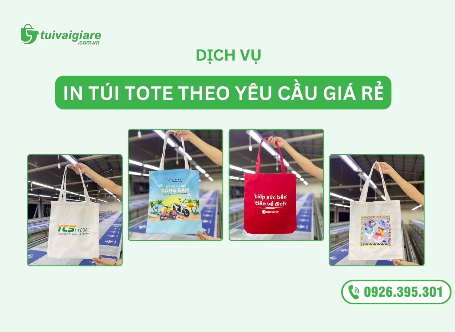 Dịch Vụ In Túi Tote Theo Yêu Cầu Giá Rẻ Tại TPHCM, Hà Nội