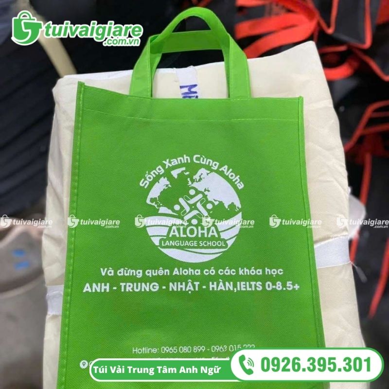Túi vải trung tâm ngoại ngữ ALOHA