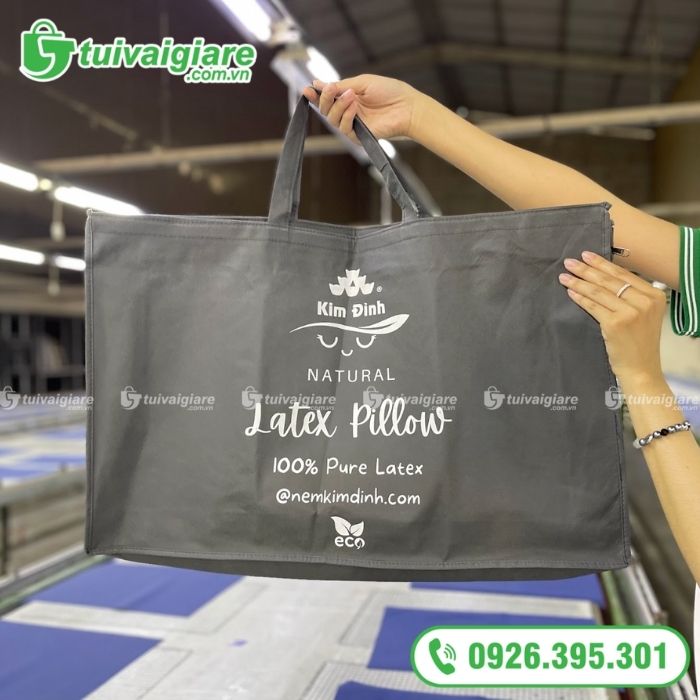 túi vải không dệt size lớn chăn ga Latex Pillow