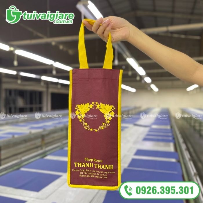 túi vải không dệt nhỏ đựng rượu vang Thanh Thanh