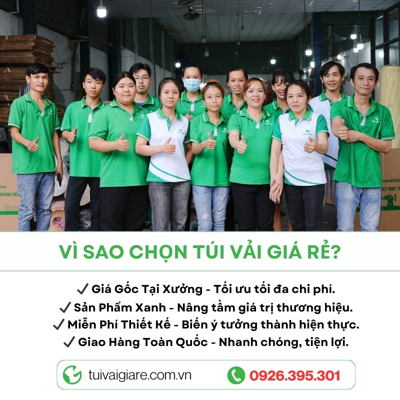 chính sách ưu đãi khi mua túi vải bố ở tphcm