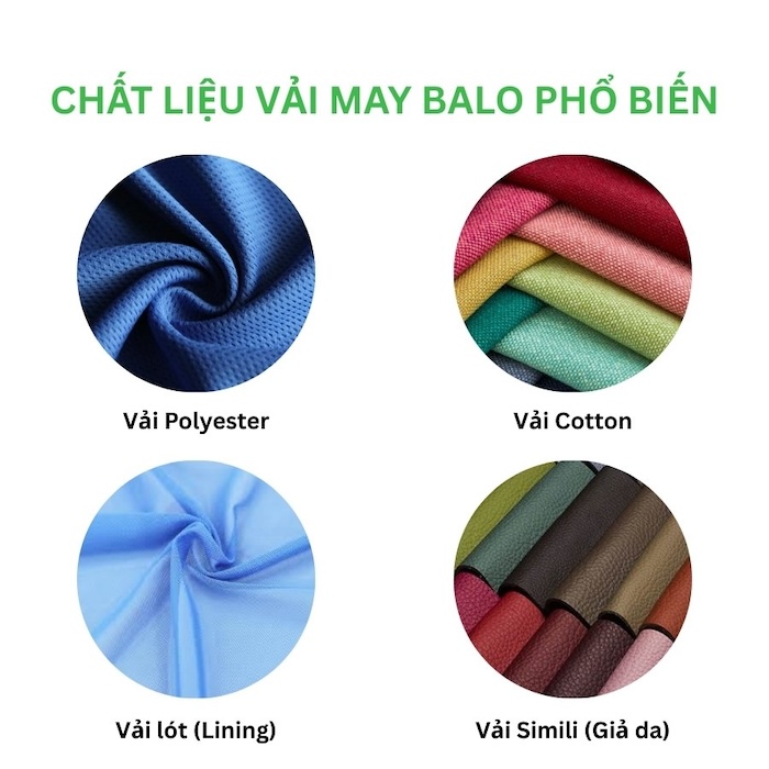 vải may balo túi xách