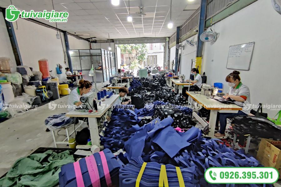năng lực sản xuất túi vải không dệt lớn