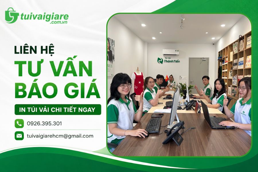 liên hệ báo giá in túi vải