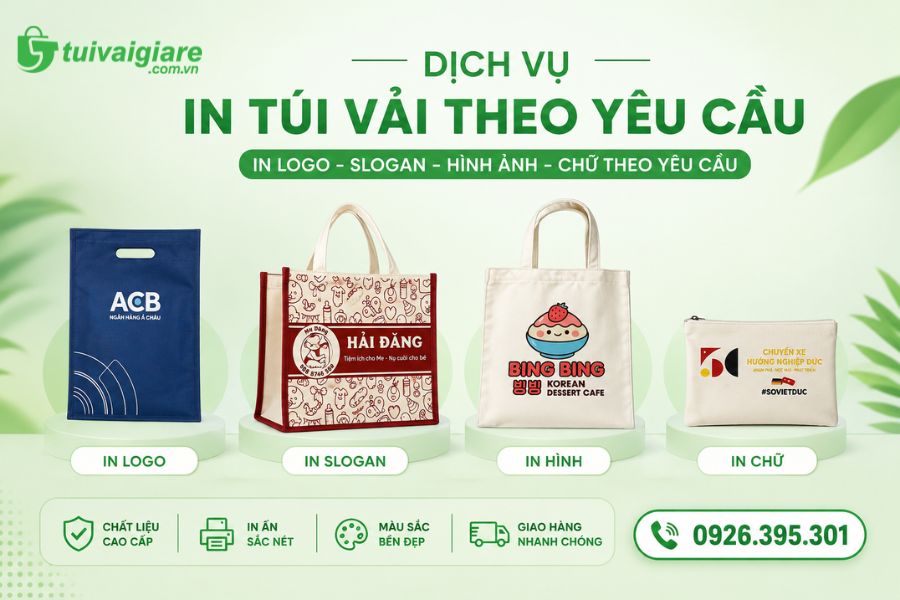 in túi vải theo yêu cầu