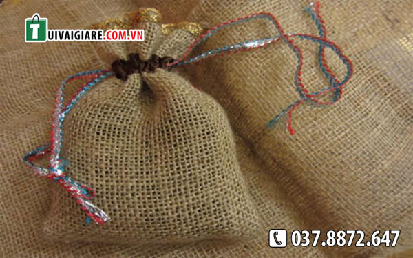 Túi vải đay dây rút xòe miệng dùng để đựng túi thơm