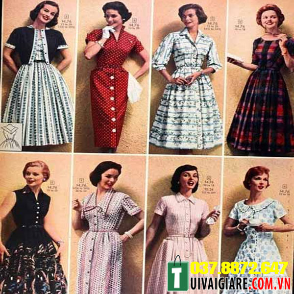Phong cách màu Vintage và Retro vào những năm 1950