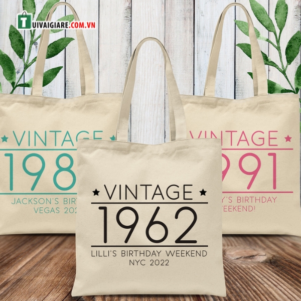 Túi vải vintage đơn giản